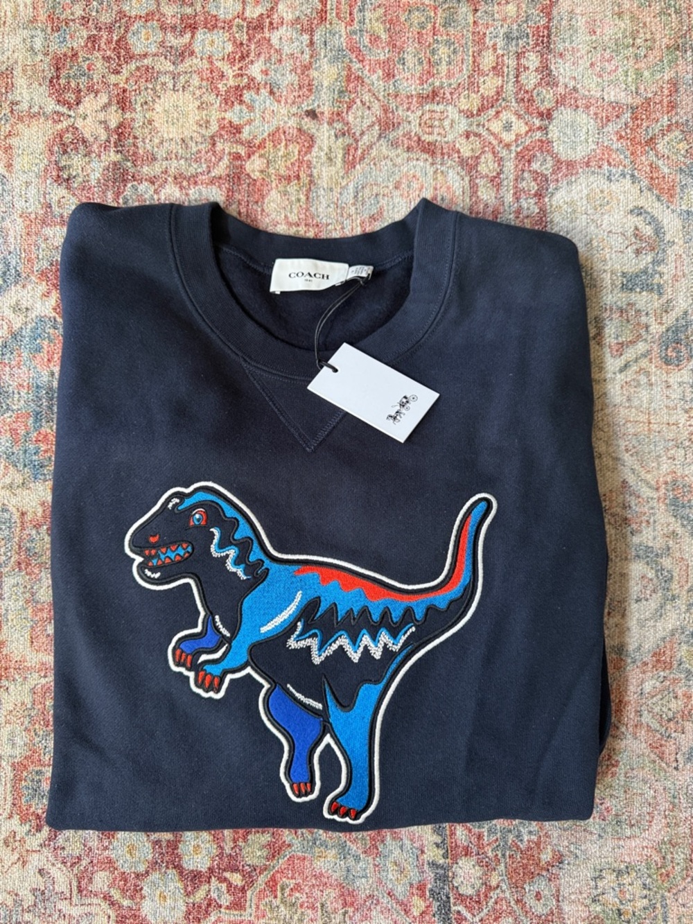 Coach Navy Blue Sweatshirt with Rexy Patch